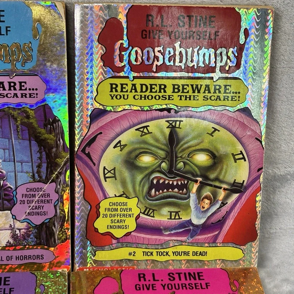 Give Yourself Goosebumps Book Lot Vol 1–4 R.L. Stine 1st Editions Vol 2 & 4‎